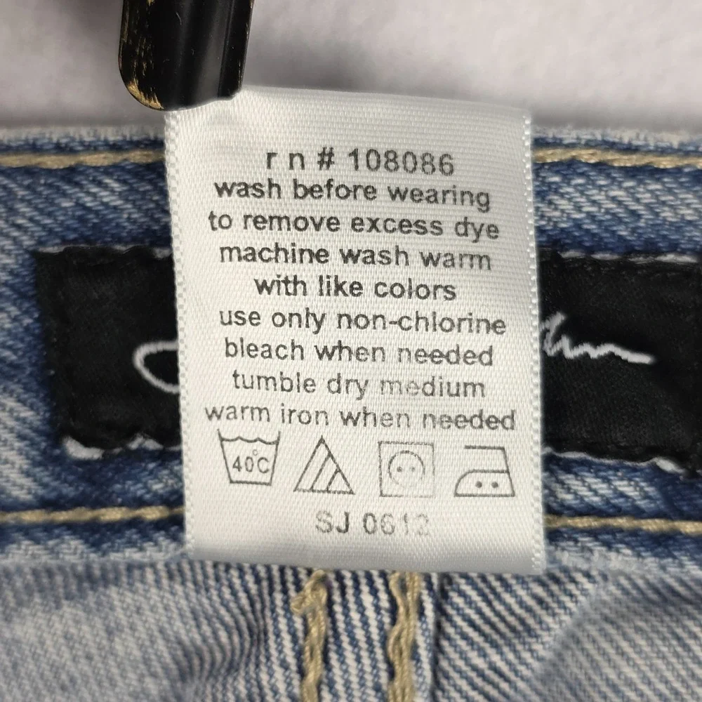 Sean John Mens Jeans 40x32 Blue Baggy Retro Hip-Hop Distressed Denim Hammer Loop